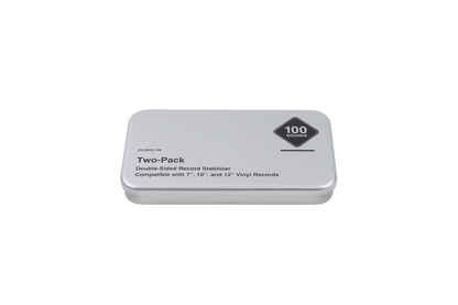 100 Sounds || ZS-DRS2-100 Double-Sided Record Stabilizer / EP Adapter (Two Pack)