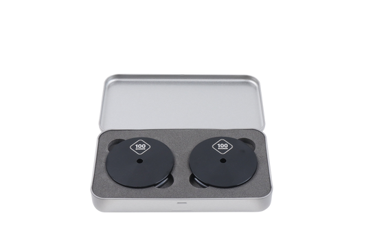 100 Sounds || ZS-DRS2-100 Double-Sided Record Stabilizer / EP Adapter (Two Pack)